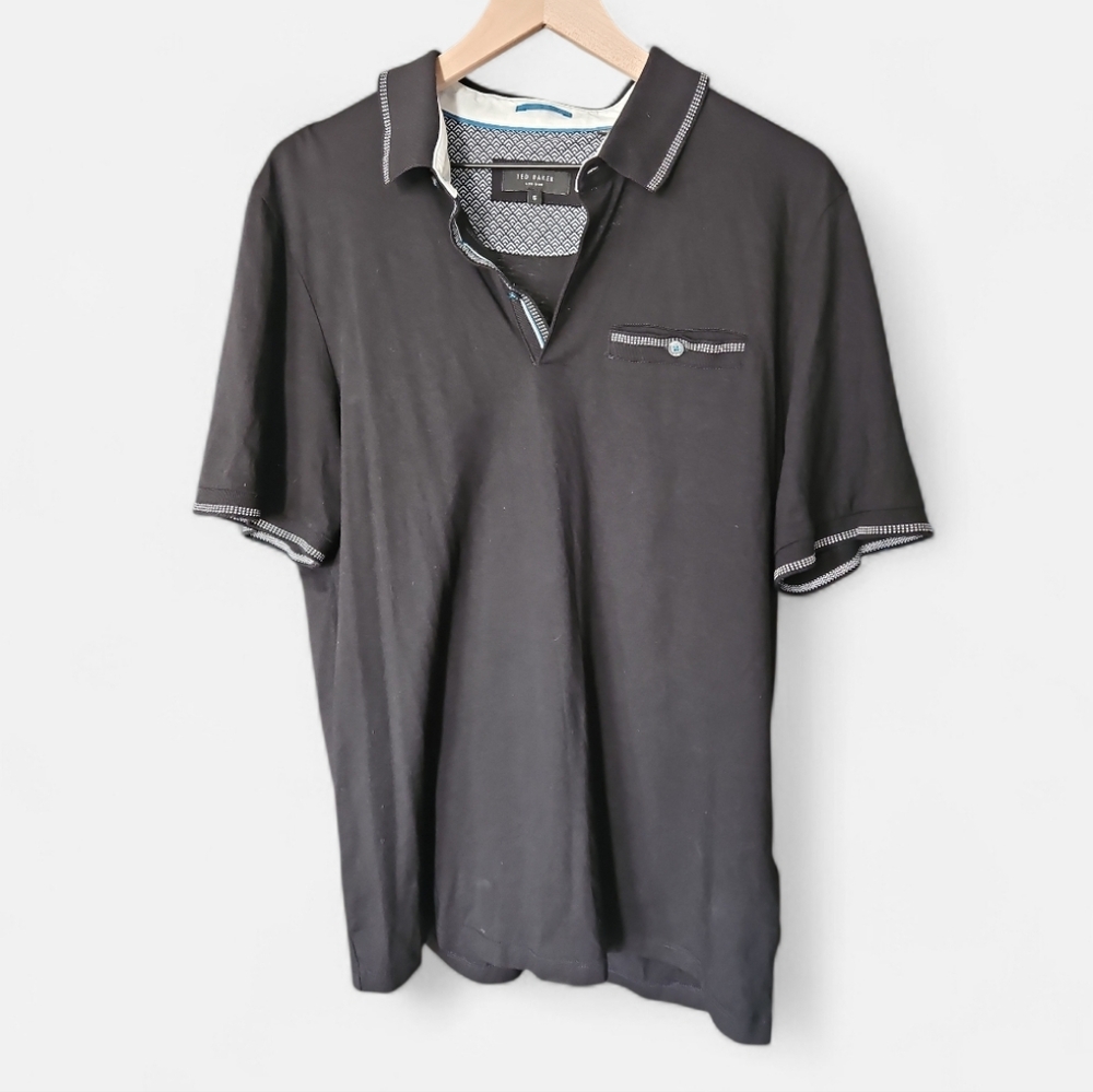Ted Baker Of London Size 5/L Black Polo
